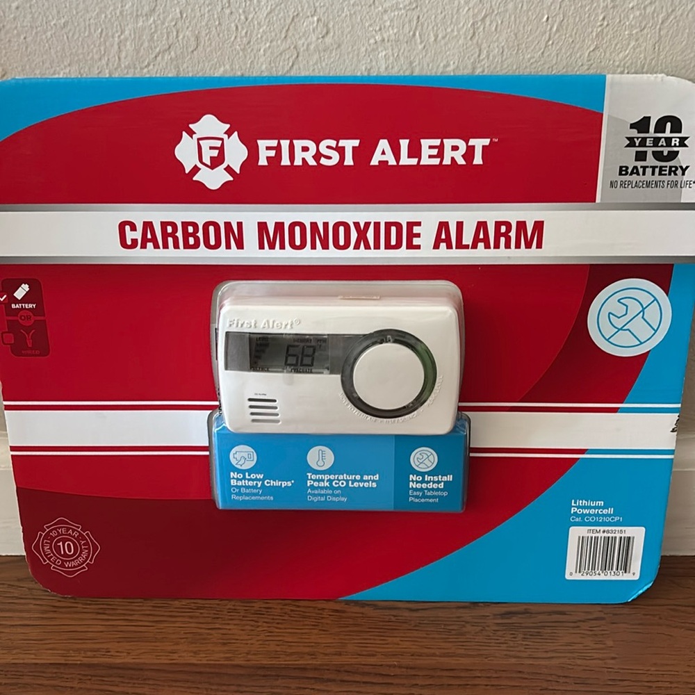 First alert carbon monoxide alarm NEW 10 year battery